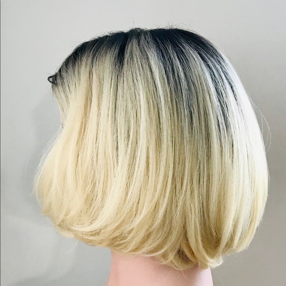 “Put On & Go” Ombre Blonde Premium Fiber Bob Wig for Events or Daily Wear - Picture 5 of 6
